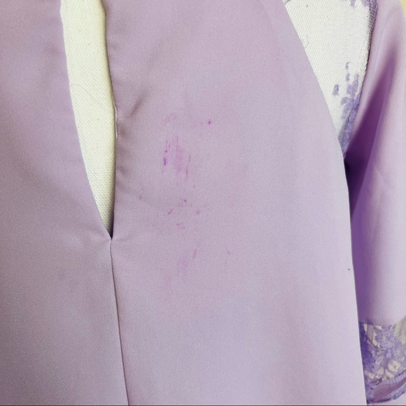 NWT ASOS Lavender Purple Lace Cut Out Panel Swing Dress - Picture 6 of 12